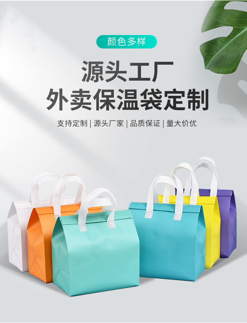拉萨市无纺布保温袋外卖袋